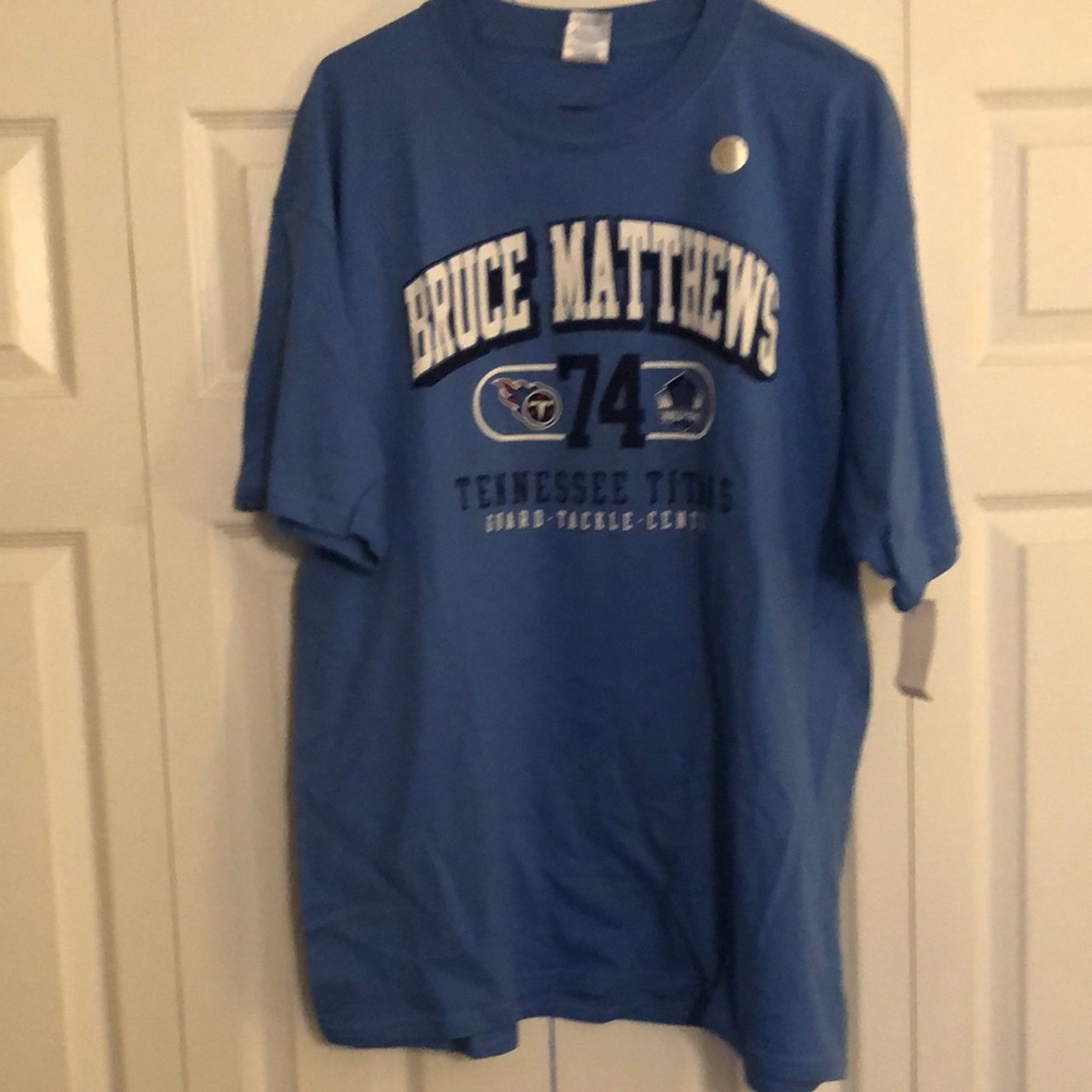 Houston Oilers/Tennessee Titans Bruce Matthews Pro Football Hall of Fame t-shirt